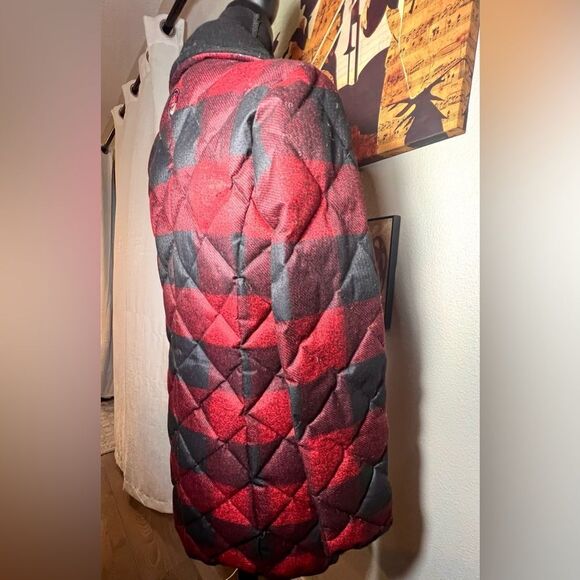 Pendleton Buffalo Check Collared Quilted Mid Length Down Coat EUC! - Picture 12 of 14